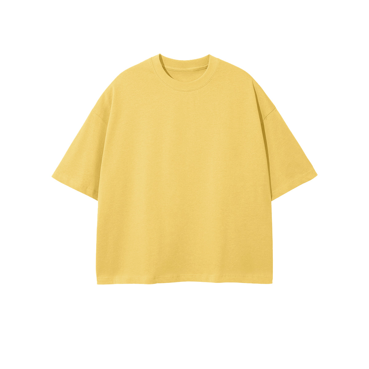 Unisex 100% Combed Cotton Cropped Oversized T-shirt (250g)
