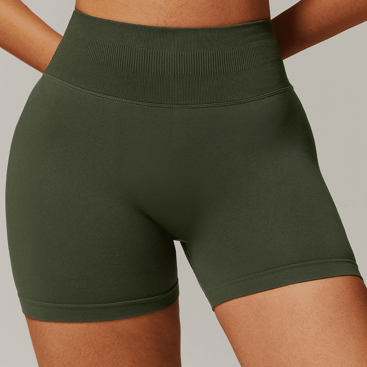 Seamless High-Waisted Yoga Shorts
