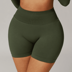 Seamless High-Waisted Yoga Shorts