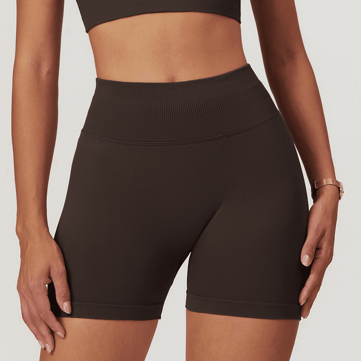 Seamless High-Waisted Yoga Shorts