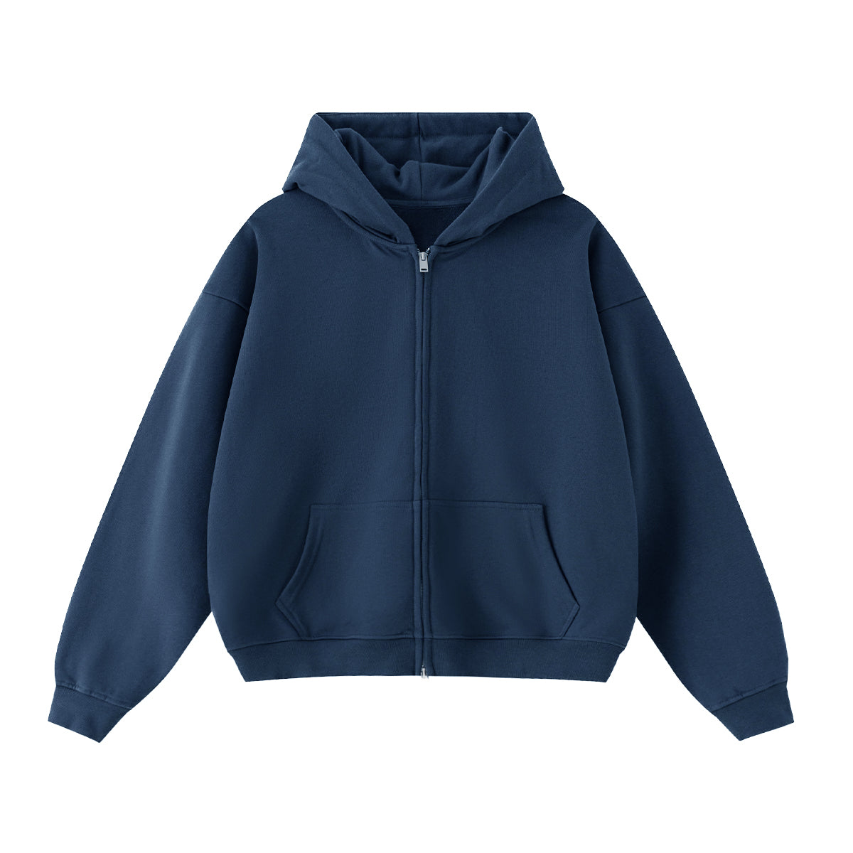 Unisex Cropped Double-Zip Hoodie (460 GSM)