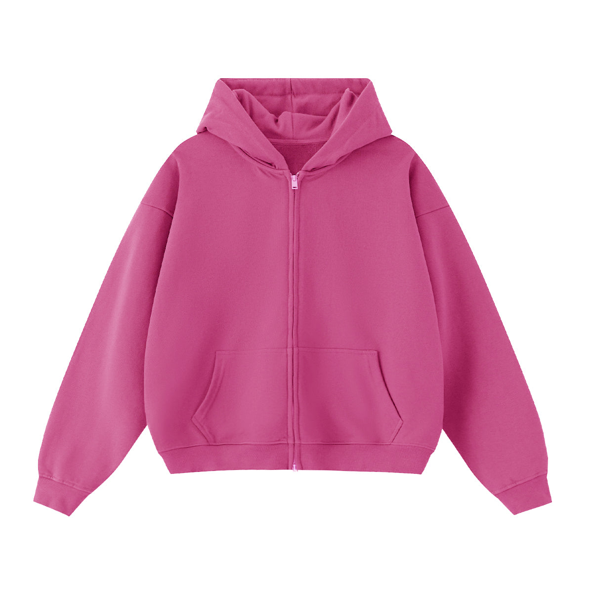 Unisex Cropped Double-Zip Hoodie (460 GSM)
