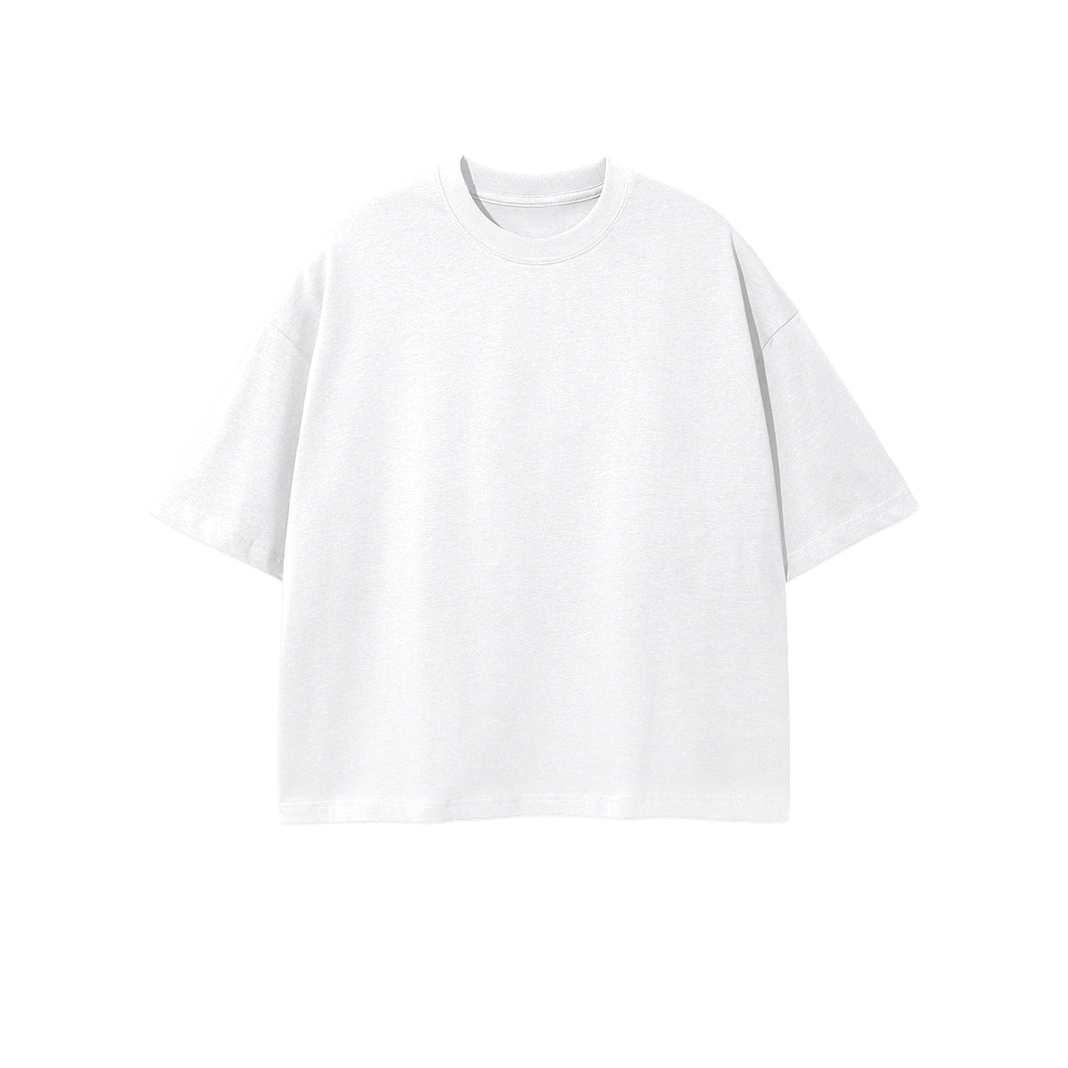 Unisex 100% Combed Cotton Cropped Oversized T-shirt (250g)