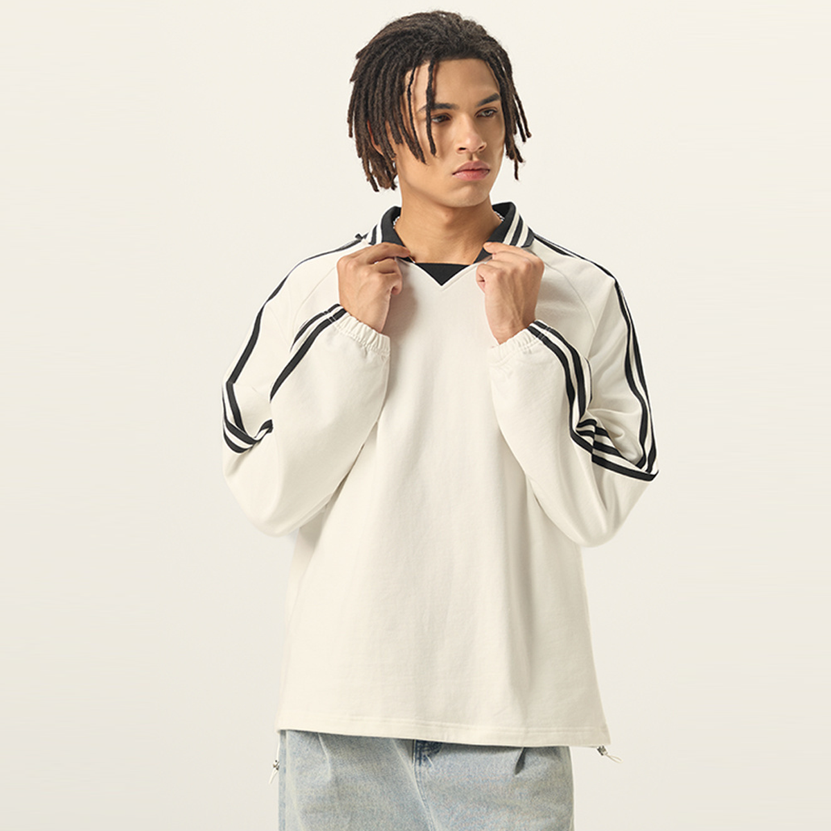 Unisex Contrast Collar Sweatshirt（380GSM）