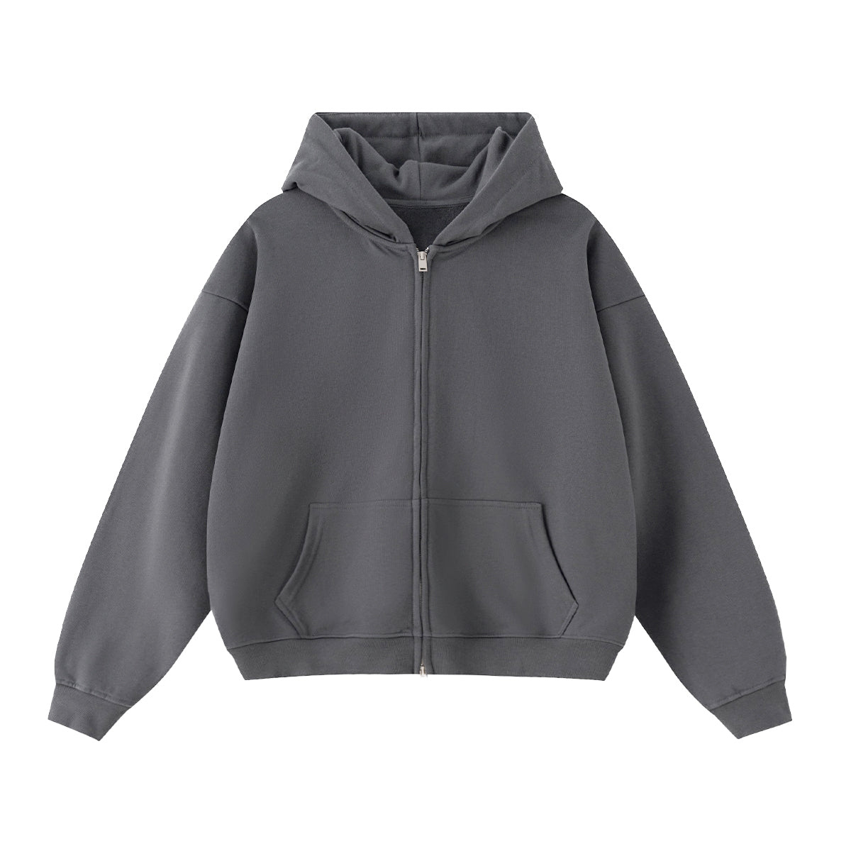 Unisex Cropped Double-Zip Hoodie (460 GSM)