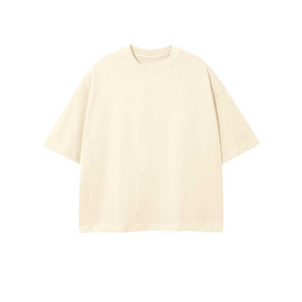 Unisex  Combed Cotton Cropped Oversized