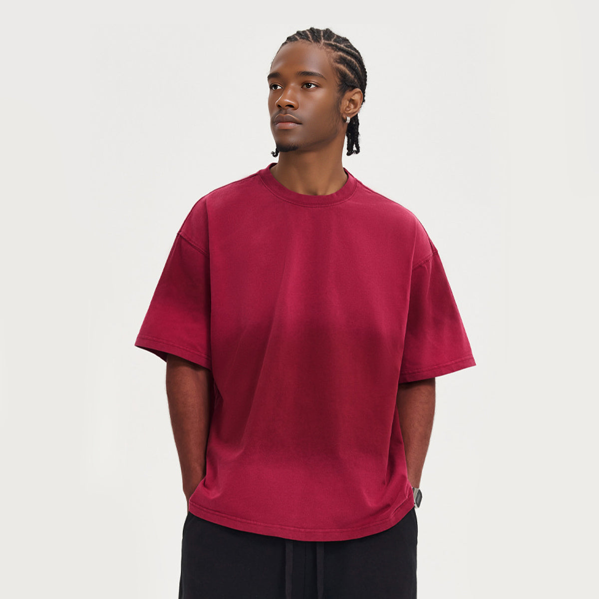 260GSM 100% Cotton Washed Vintage Tie-dye Oversized T-shirt