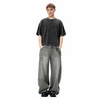 Unisex Cropped Snow Washed T-shirt(285GSM)