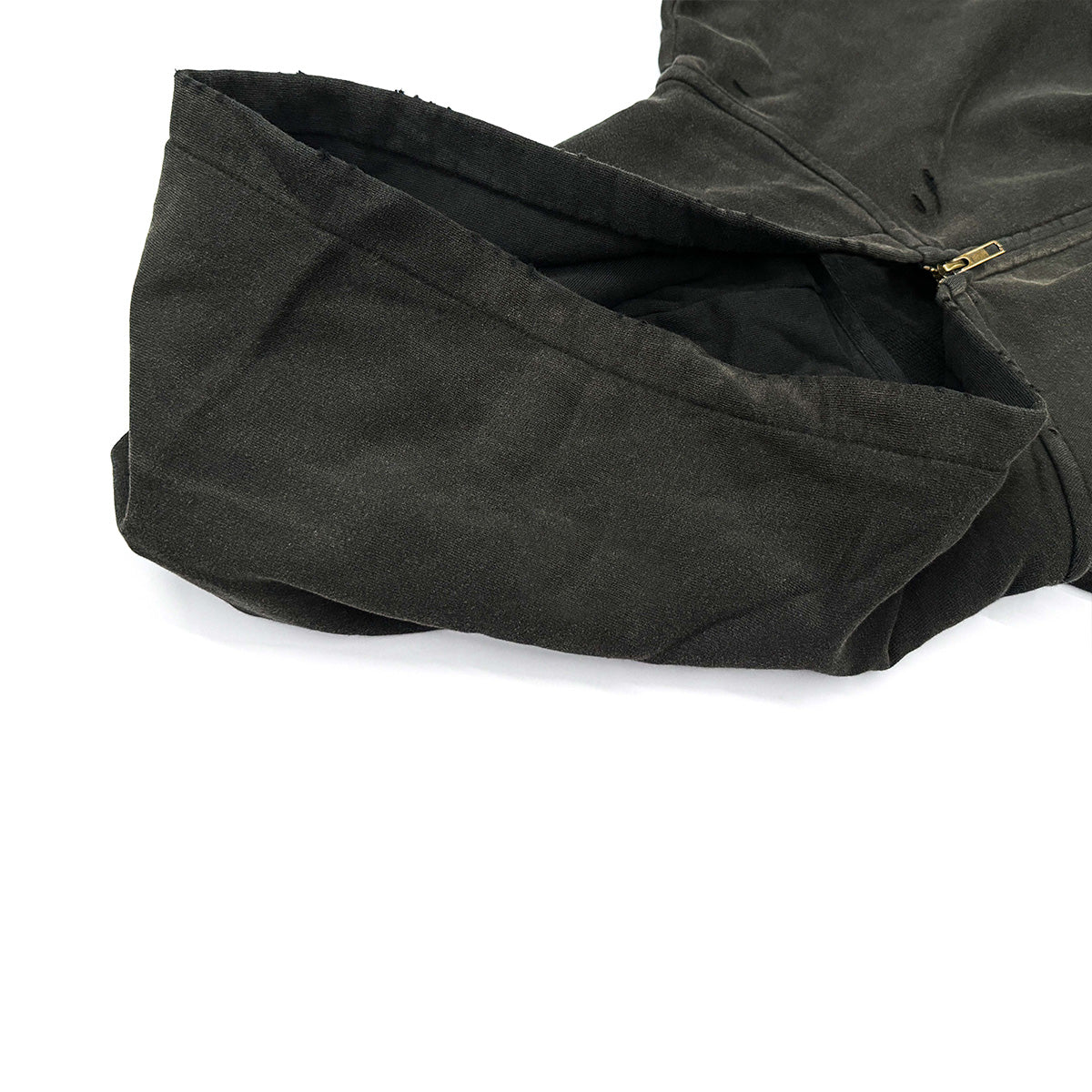 Unisex Washed Distressed Dystopian Streetwear Zip-Up Hoodie(420GSM)