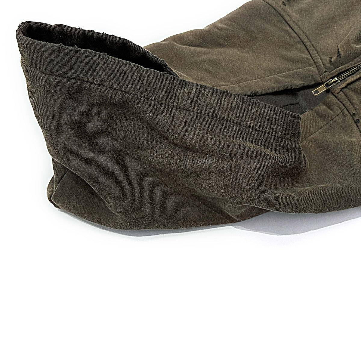 Unisex Washed Distressed Dystopian Streetwear Zip-Up Hoodie(420GSM)