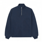 Unisex Stand-Up Collar Half-Zip Panelled Sweatshirt（460GSM）