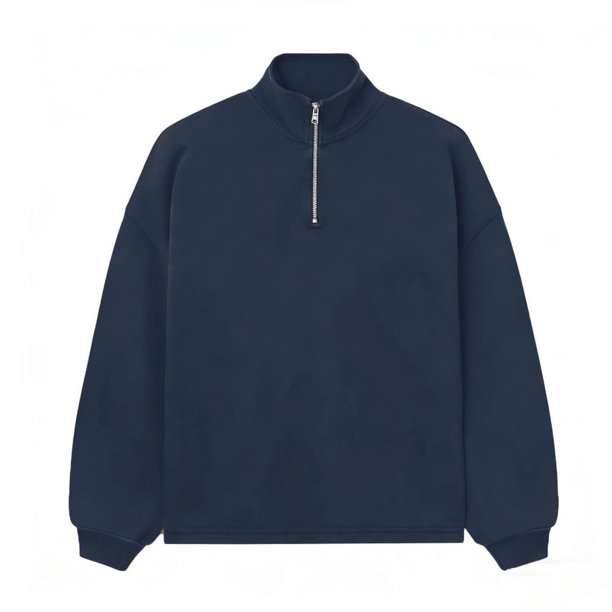 Unisex Stand-Up Collar Half-Zip Panelled Sweatshirt（460GSM）