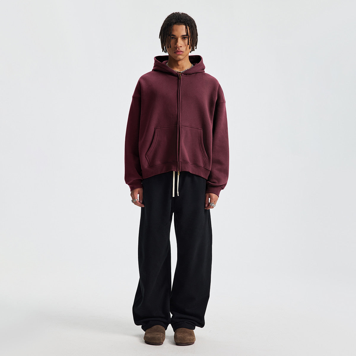 unisex cropped fleece hoodie