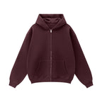 Unisex Fleece Zip-up Oversized Hoodie