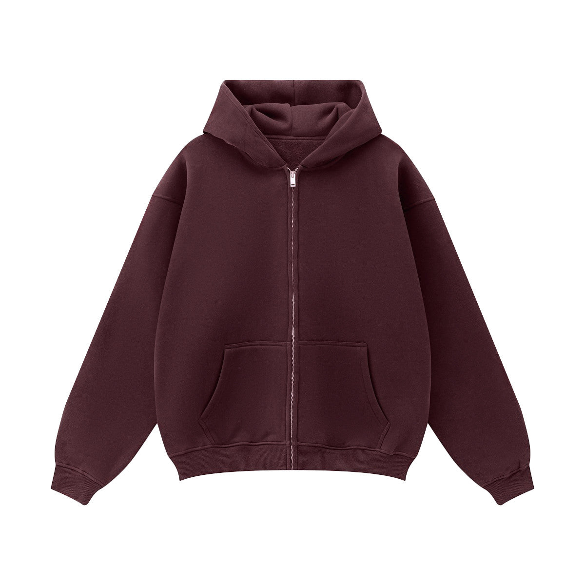 Unisex Fleece Zip-up Oversized Hoodie(380GSM)
