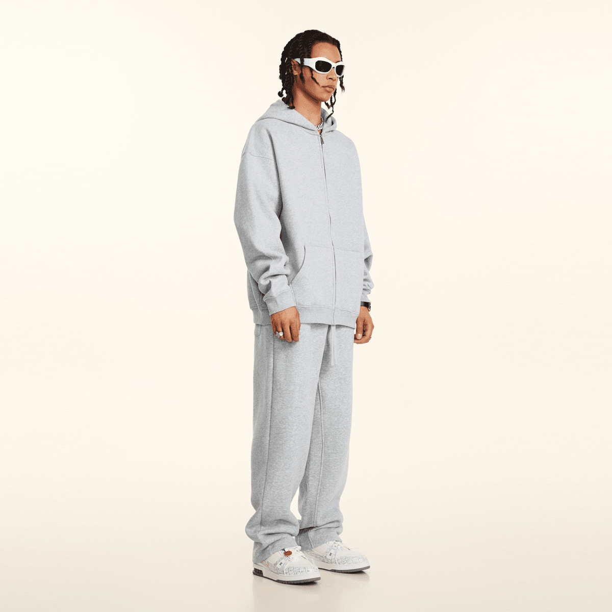 Unisex Fleece Zip-up Oversized Hoodie(380GSM)