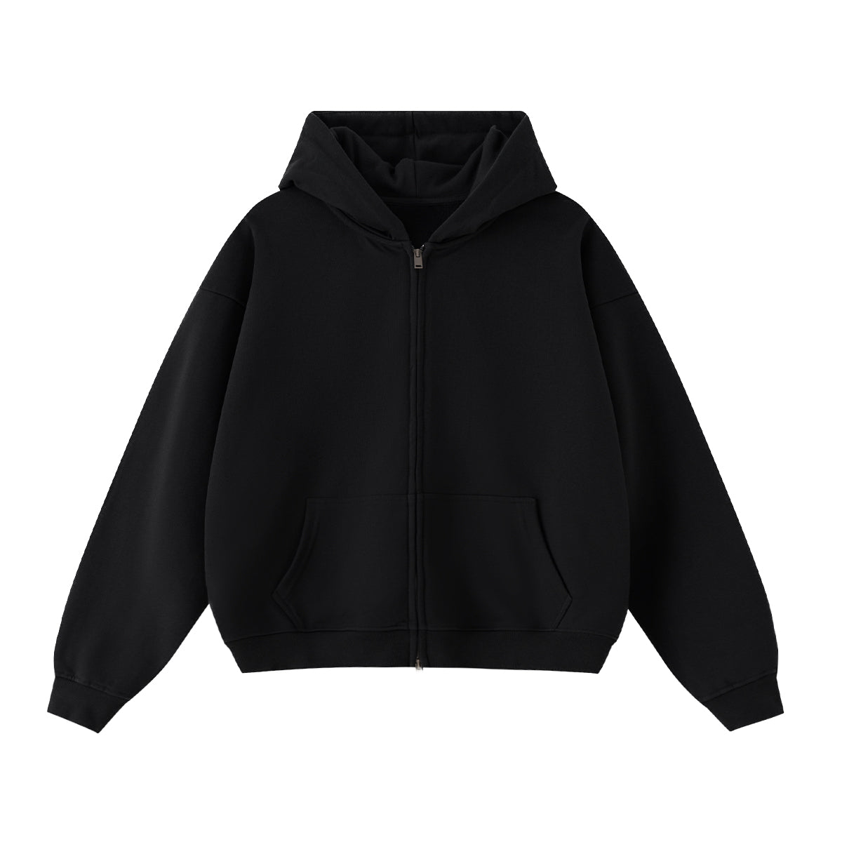 Unisex Cropped Double-Zip Hoodie (460 GSM)