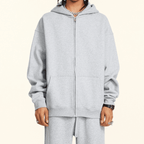 Unisex Fleece Zip-up Oversized Hoodie(380GSM)