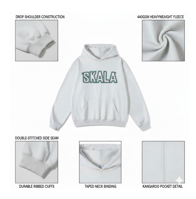 SKALA UNISEX LOOPED HOODI