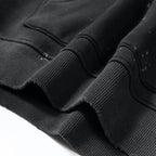 Vintage Wash Frayed Fleece Hoodie(360GSM)