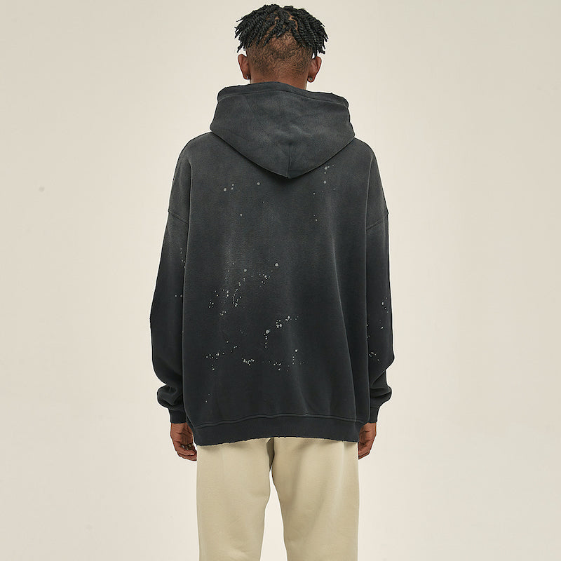 vintage wash fleece hoodie