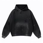 Vintage Wash Frayed Fleece Hoodie(360GSM)