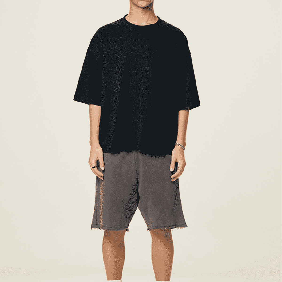 Unisex Cropped Loose T-shirt(280GSM)